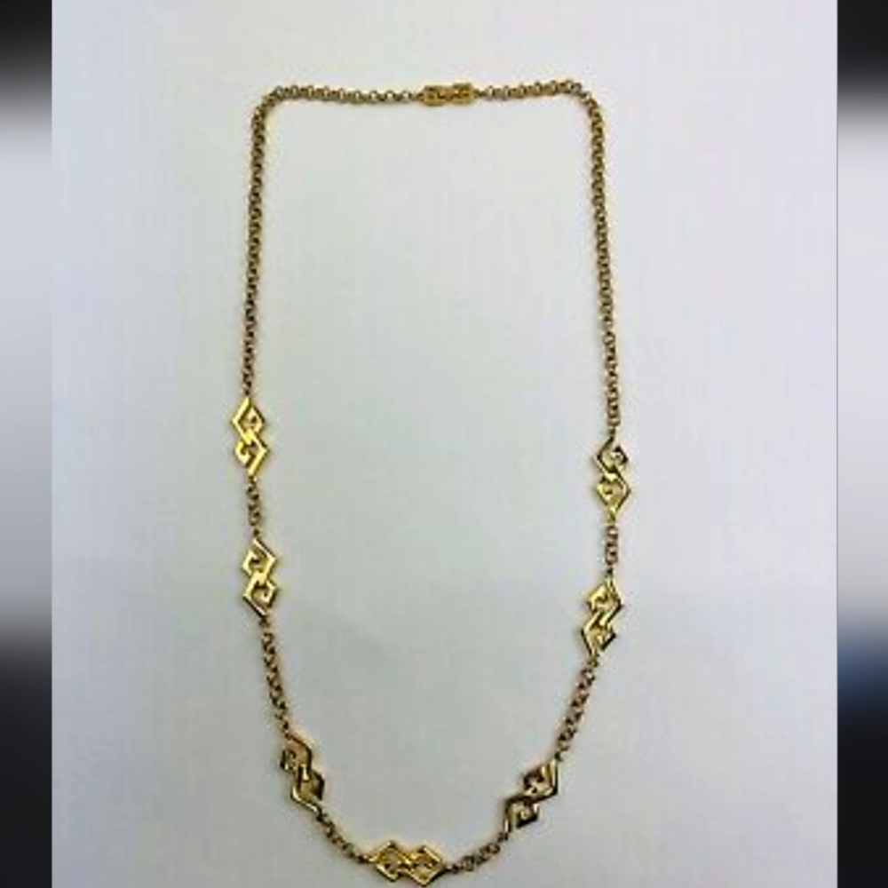 GIVENCHY: Gold, Metal "Double G" Logo Necklace